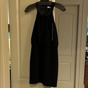 Halston Heritage Black Backless Dress